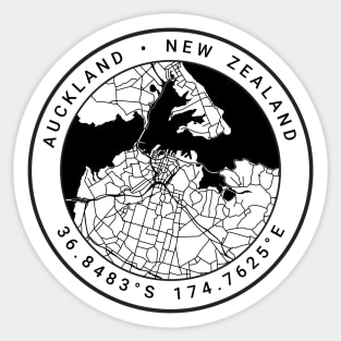 Auckland Map Sticker